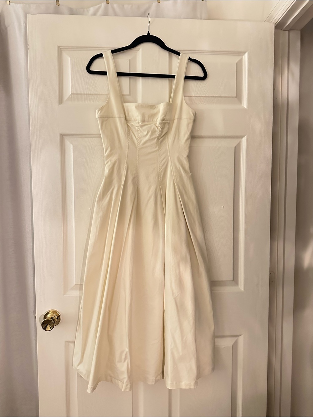 WeWoreWhat Cream Midi Fit-and-Flare Dress